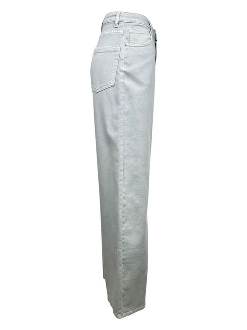 pantalone donna largo in bull denim grigio ( Nude ) | 531403